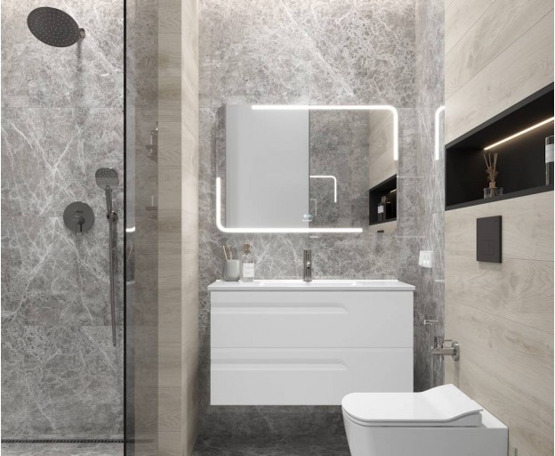 Керамогранит Ceradim Mramor Story Grey полированный 60x120 - изображение 4