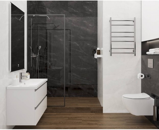 Настенный керамогранит Laparet Pulpis Nero глянцевый 40x80 - изображение 12