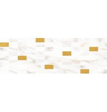 Керамический декор Laparet Aragon мозаичный белый золото 20x60
