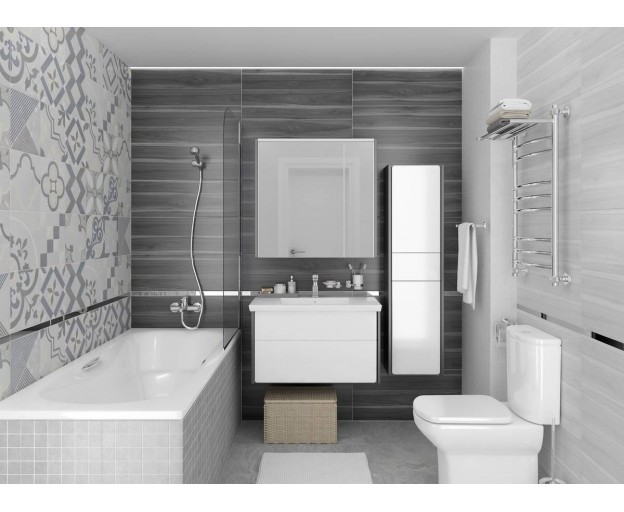 Керамическая плитка Laparet Cement белый 25x75 - изображение 6