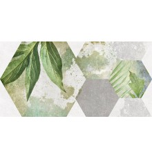 Декор Laparet Focus зелёный ботаника 25x50