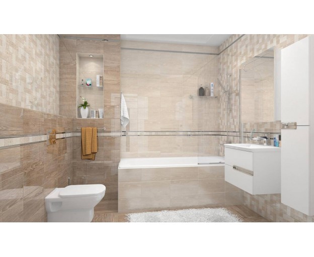 Плитка настенная Laparet Platan мозаика бежевый 08-00-11- 20x40 - изображение 2