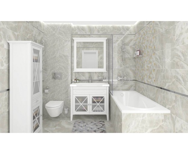 Керамический декор Laparet Plazma avers белый 30x60 - изображение 4