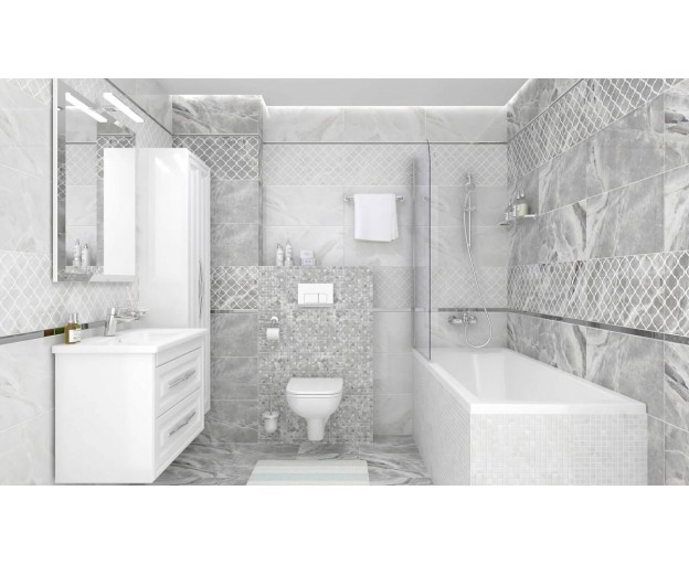 Керамический декор Laparet Plazma avers белый 30x60 - изображение 5