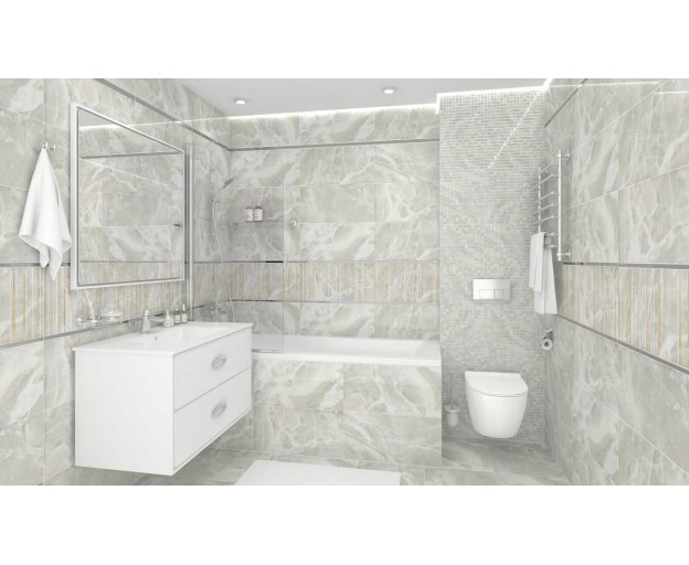 Керамический декор Laparet Plazma avers белый 30x60 - изображение 6