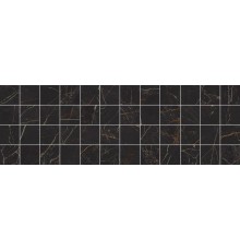 Керамический декор Laparet Royal мозаичный чёрный 20x60